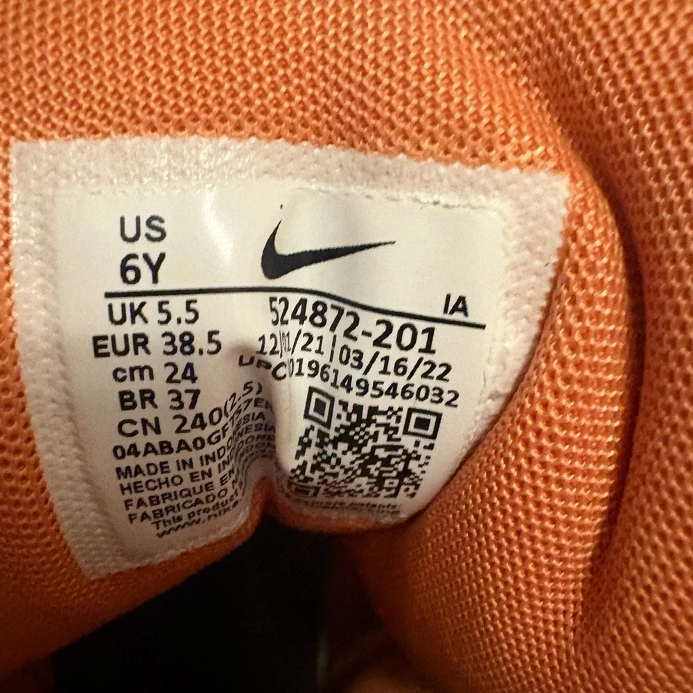 Nike Cream and Orange‎ High-Tops with Blue Swoosh